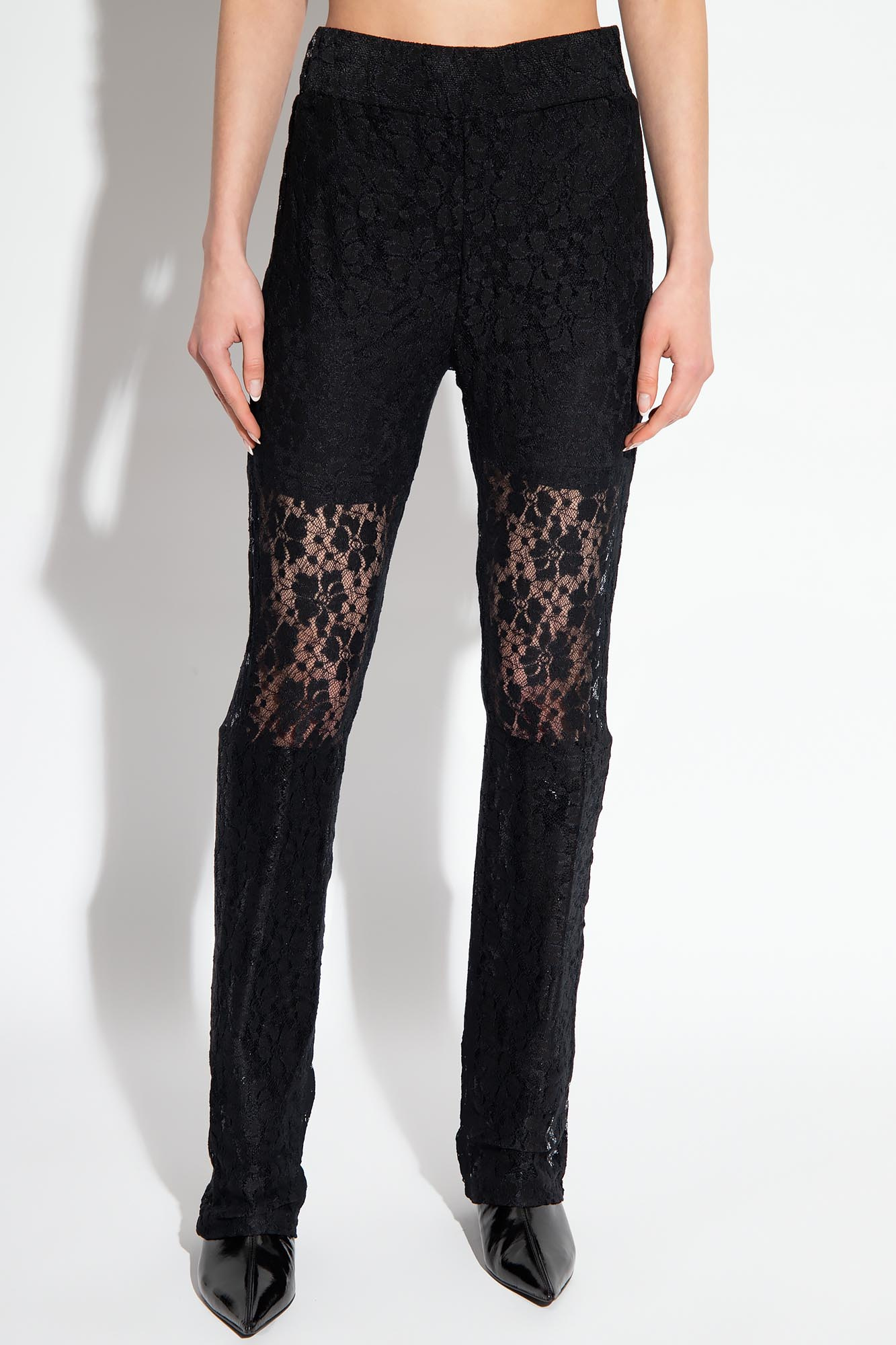 Black lace outlet trousers